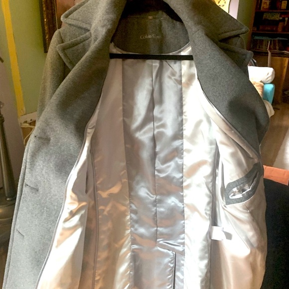 🔥Calvin Klein (wool/pol/cashmere) Pea Coat - Picture 2 of 13